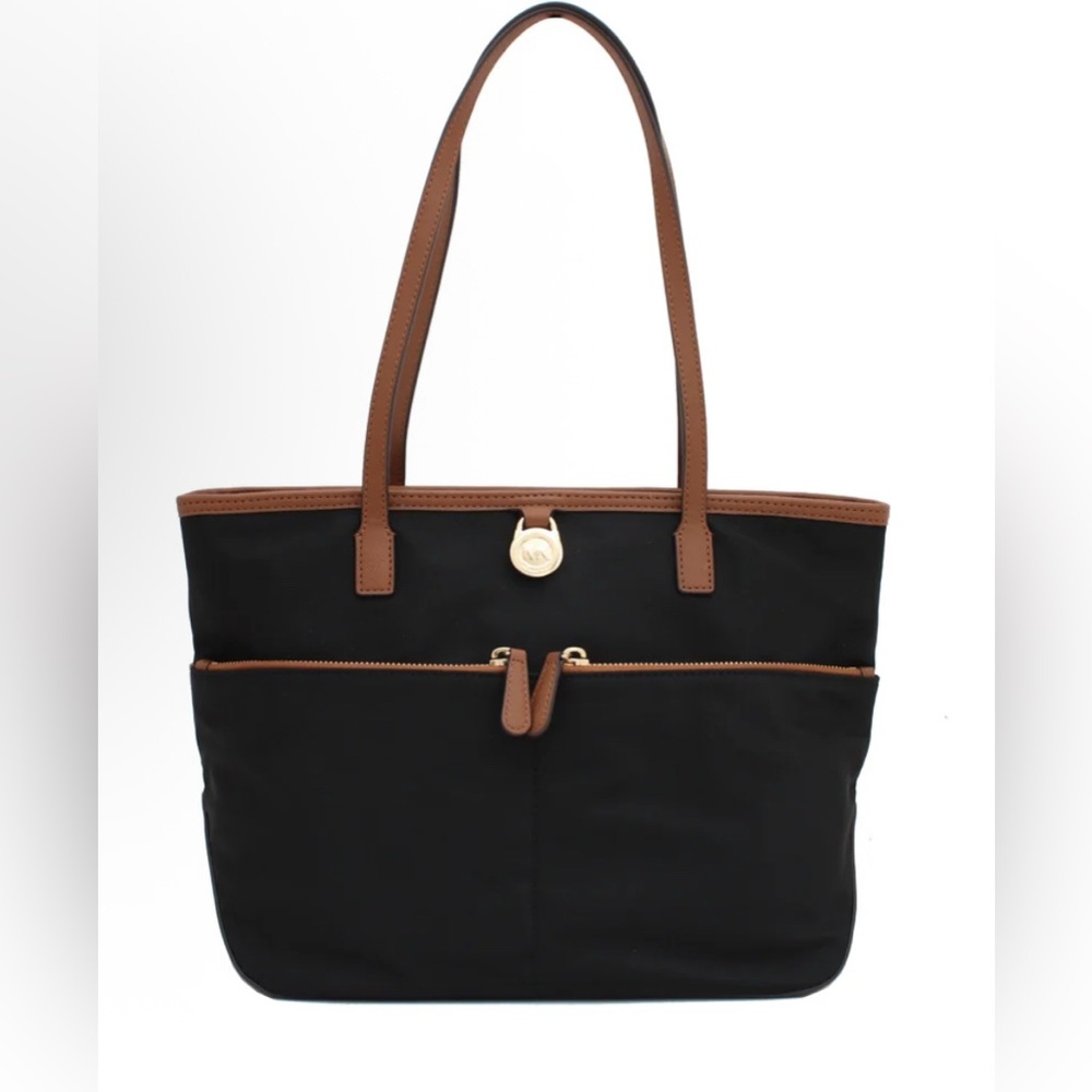 Micheal Kors Nylon Tote Black and Brown